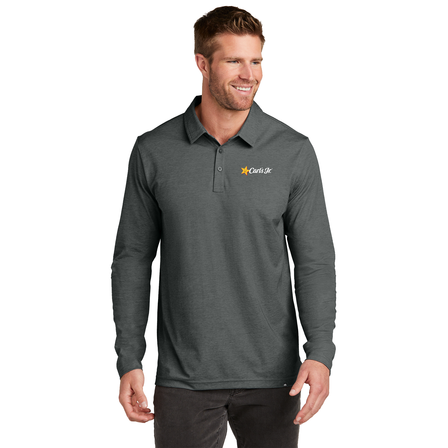 TravisMathew Oceanside Heather Long Sleeve Polo